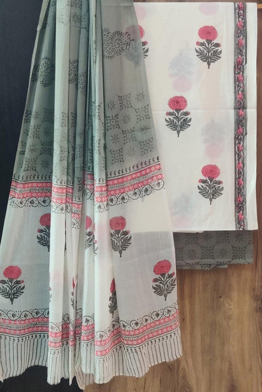 Cotton Suit Set with Cotton Dupatta ( CT2054 )