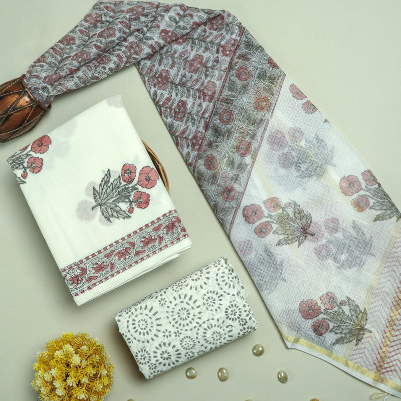 Cotton Suit Set with Kota Doria Dupatta ( CD0312 )