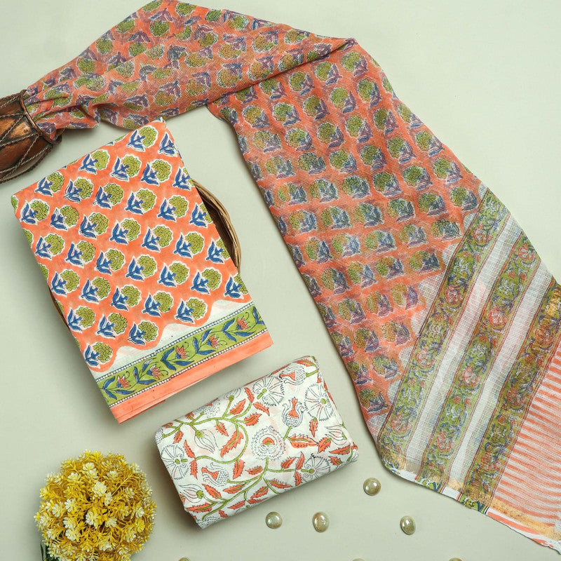 Cotton Suit Set with Kota Doria Dupatta ( CD0312 )