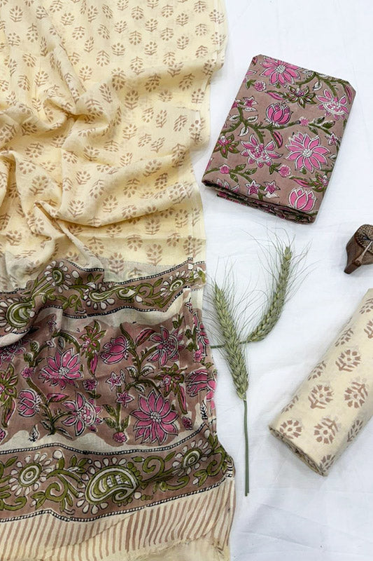Cotton Suit Set with Cotton Dupatta ( CT5432)