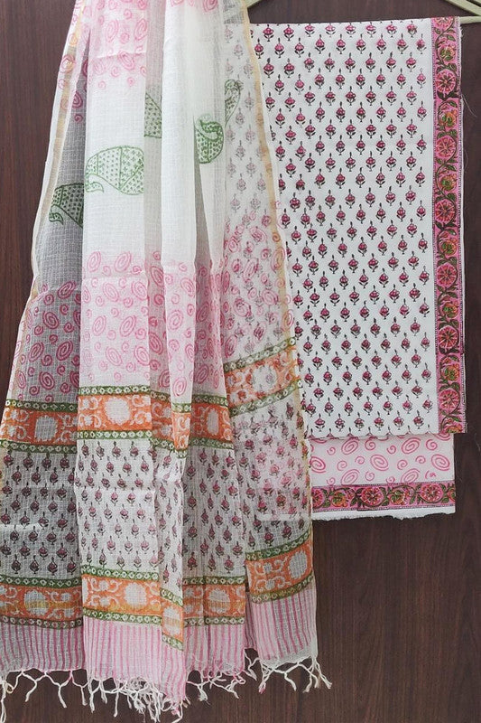 Cotton Suit Set with Kota Doria Dupatta ( CD0312 )