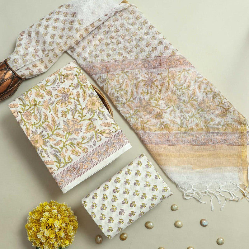 Cotton Suit Set with Kota Doria Dupatta ( CD0312 )