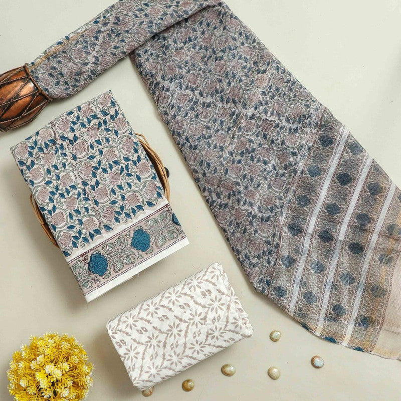 Cotton Suit Set with Kota Doria Dupatta ( CD0312 )