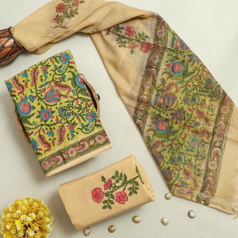 Cotton Suit Set with Kota Doria Dupatta ( CD0312 )