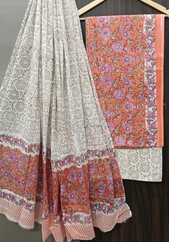 Cotton Suit Set with Cotton Dupatta ( CT9216 )
