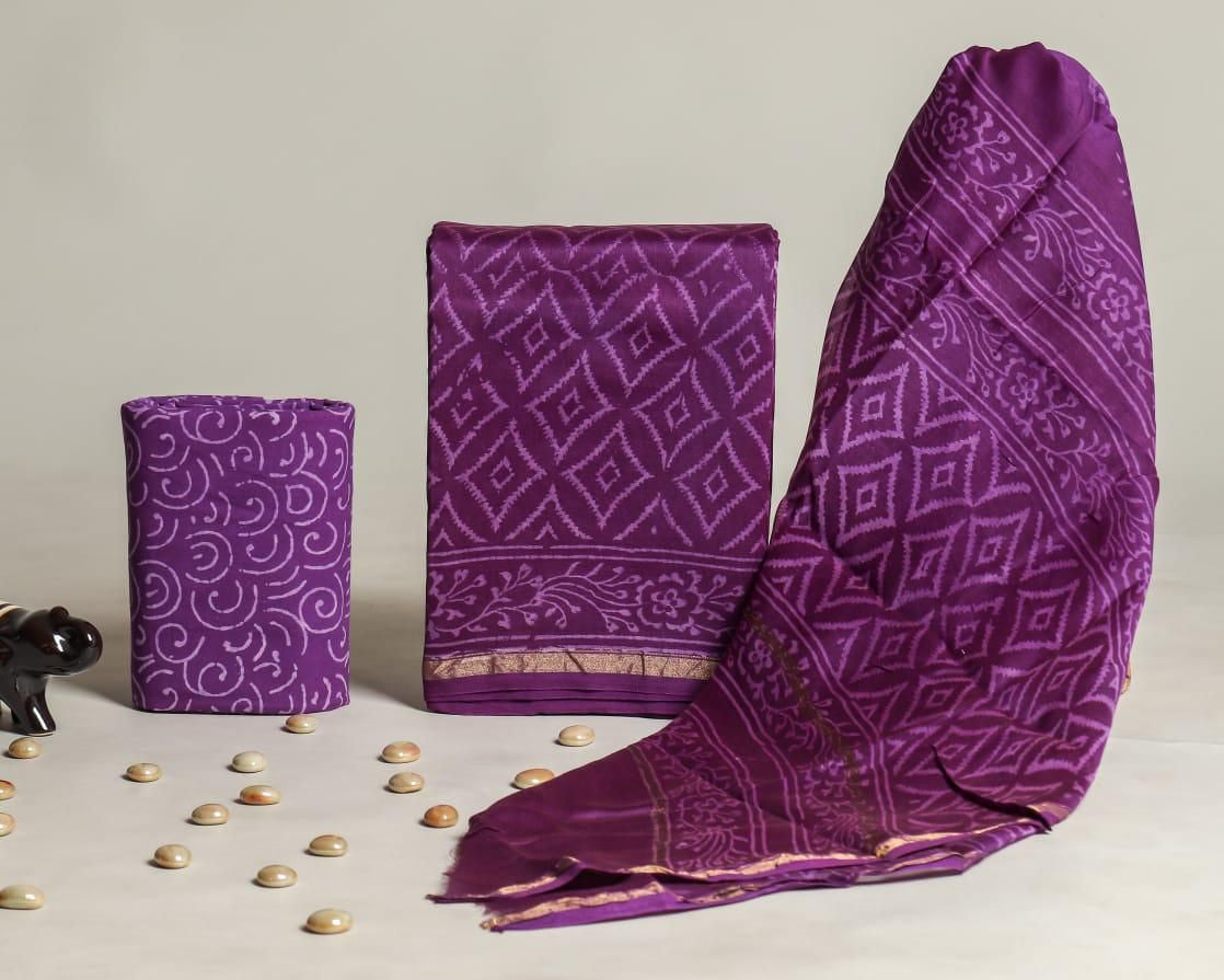 Chanderi silk suit Set ( CN71504 )