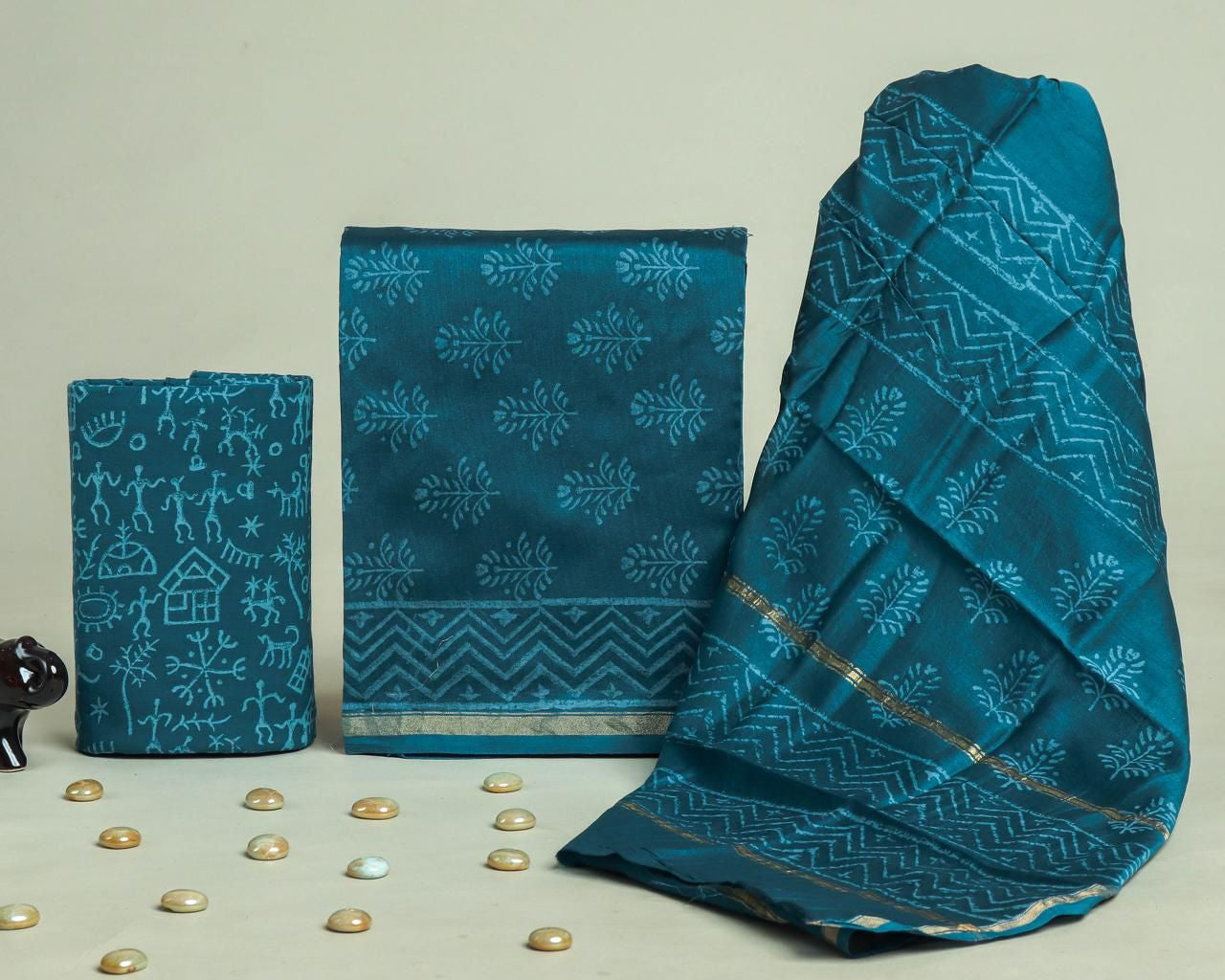 Chanderi silk suit Set ( CN71506 )