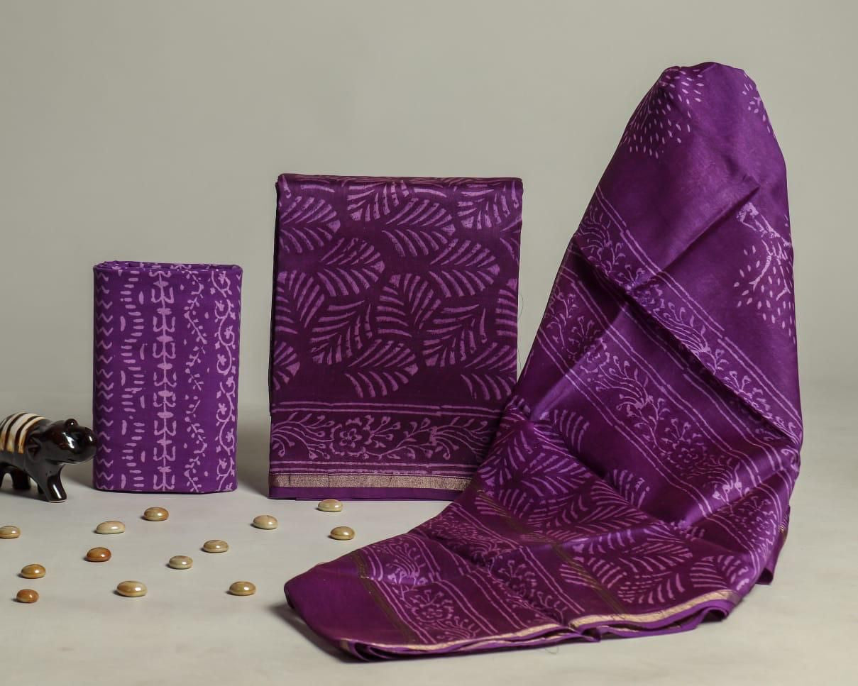 Chanderi silk suit Set ( CN71510 )