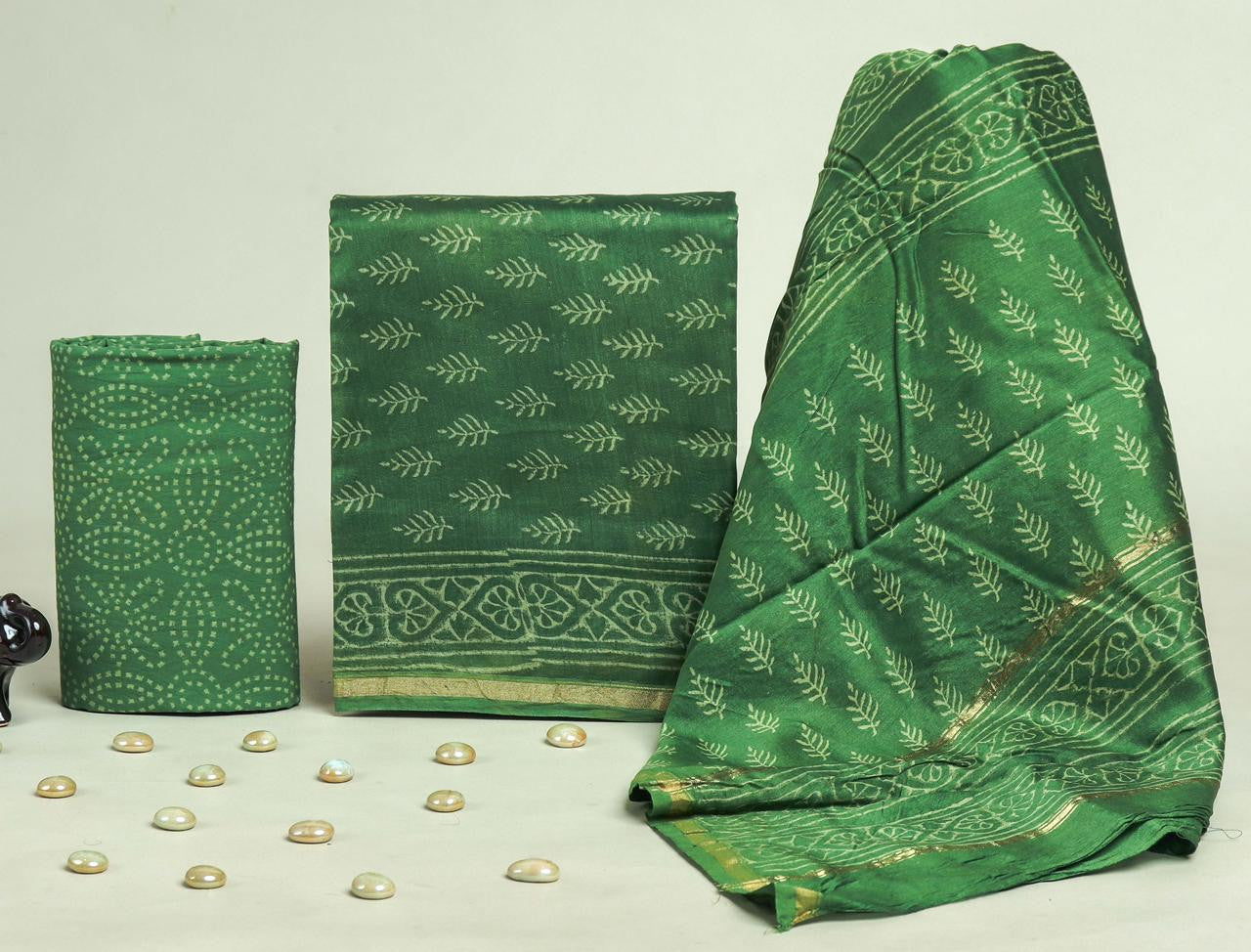 Chanderi silk suit Set ( CN71515 )