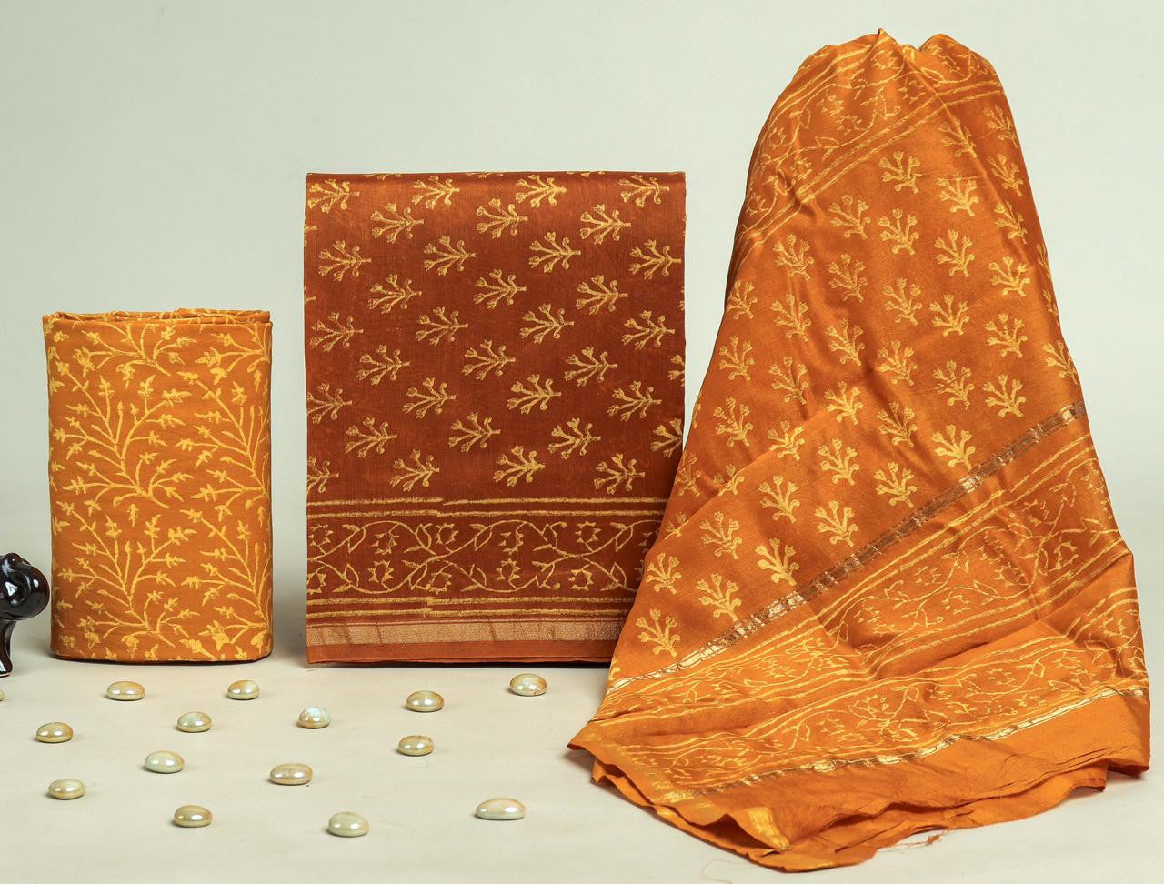 Chanderi silk suit Set ( CN71513 )