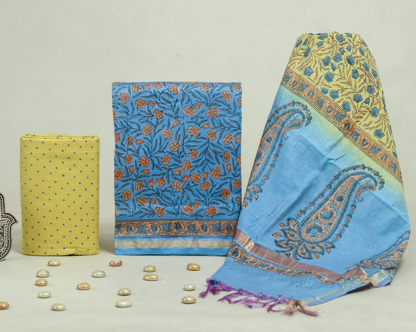 Chanderi silk suit Set ( CN4429 )