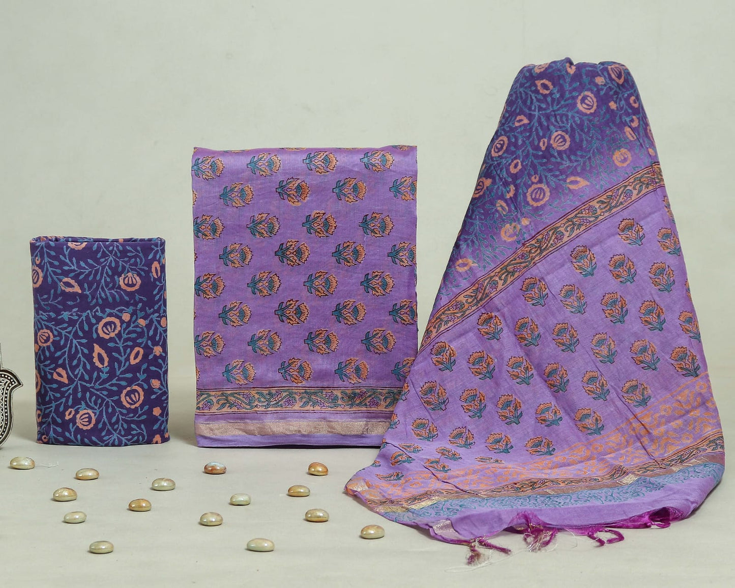 Chanderi silk suit Set ( CN4421 )