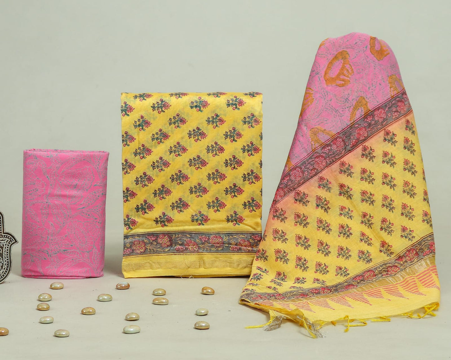 Chanderi silk suit Set ( CN4430 )
