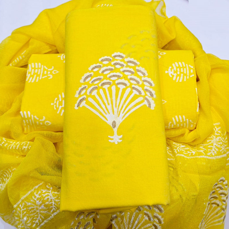 Cotton Suit with Chiffon Dupatta ( CD5178)