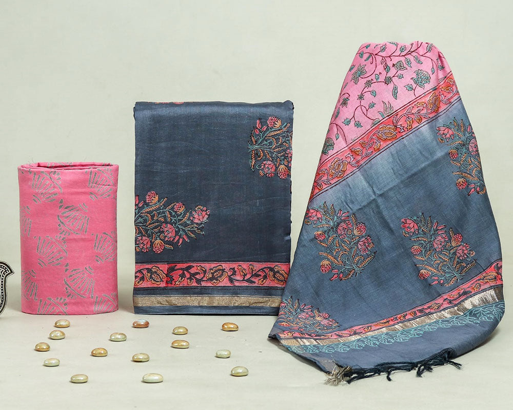 Chanderi silk suit Set ( CN71402)