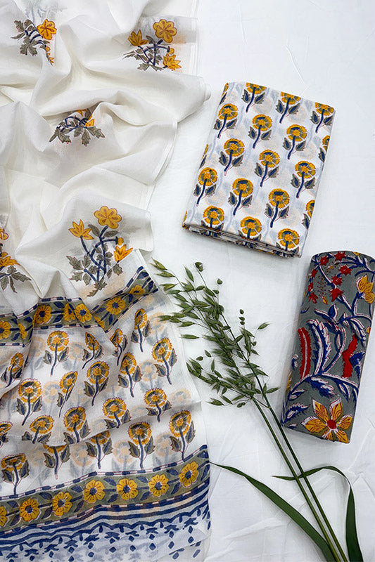 Cotton Suit Set with Cotton Dupatta ( CT5435)