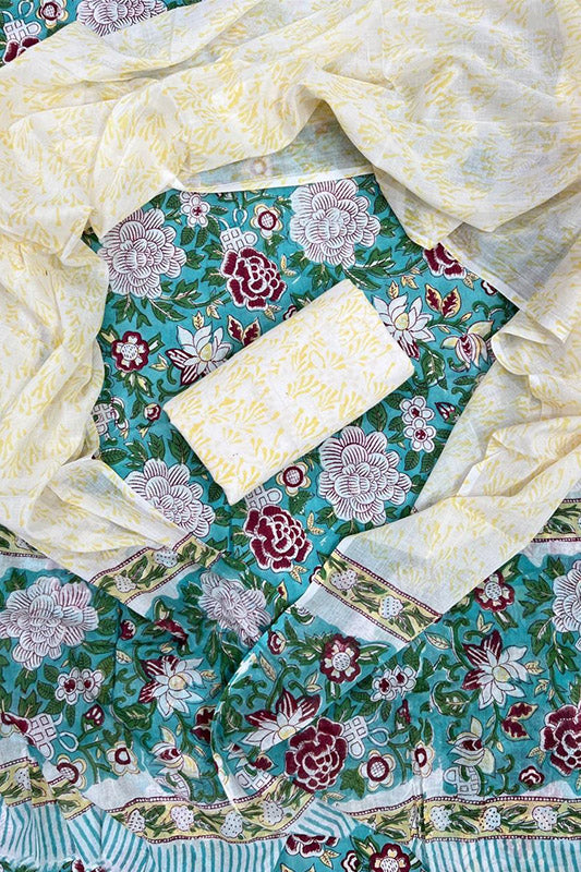 Cotton Suit Set with Cotton Dupatta ( CT5473)