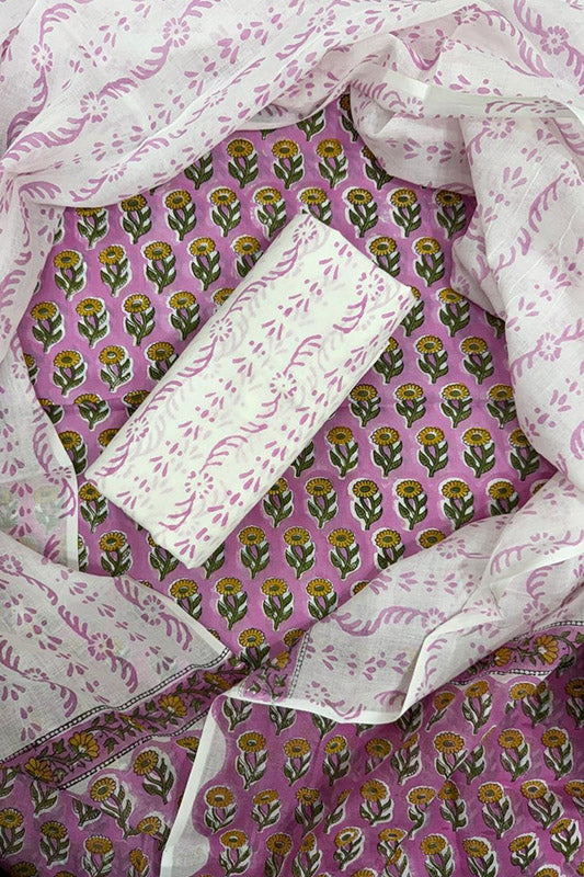 Cotton Suit Set with Cotton Dupatta ( CT5475)