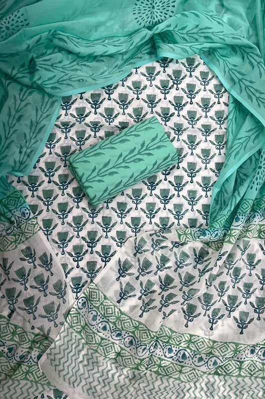 Cotton Suit Set with Cotton Dupatta ( CT5460)