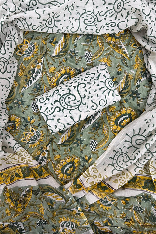Cotton Suit Set with Cotton Dupatta ( CT5494)