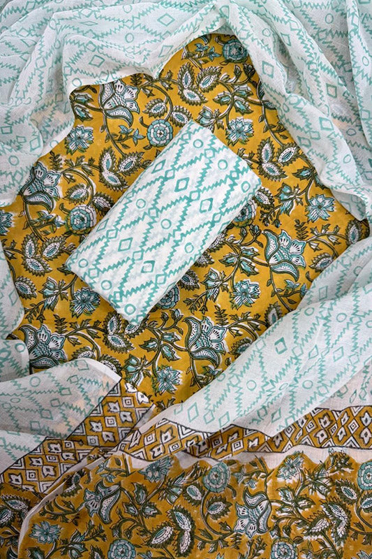 Cotton Suit Set with Cotton Dupatta ( CT5491)