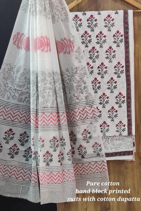 Cotton Suit Set with Cotton Dupatta ( CT8637 )