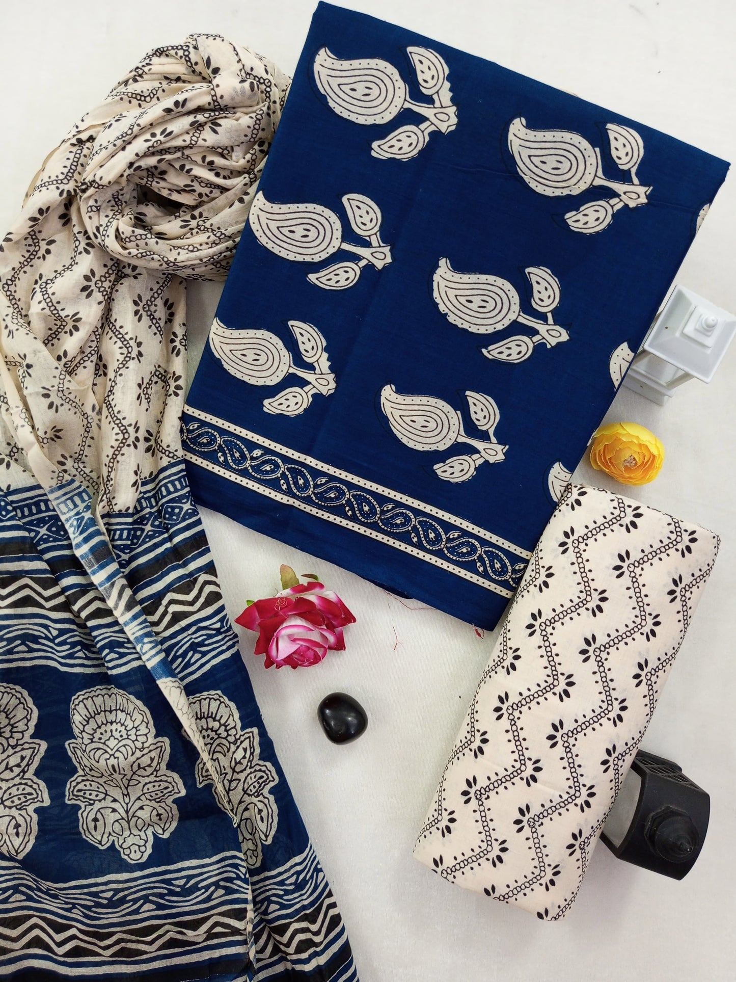 Cotton Suit Set with Cotton Dupatta ( CT8602 )