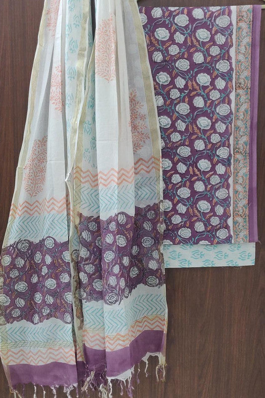 Cotton Suit Set with Cotton Dupatta ( CT8641 )