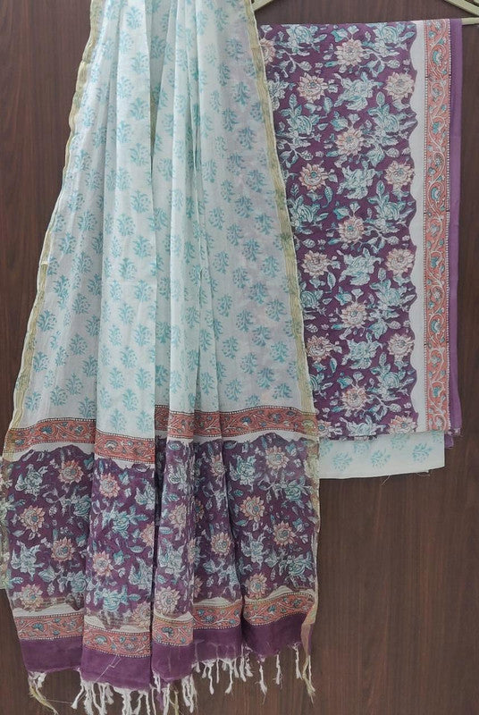 Cotton Suit Set with Cotton Dupatta ( CT2065 )