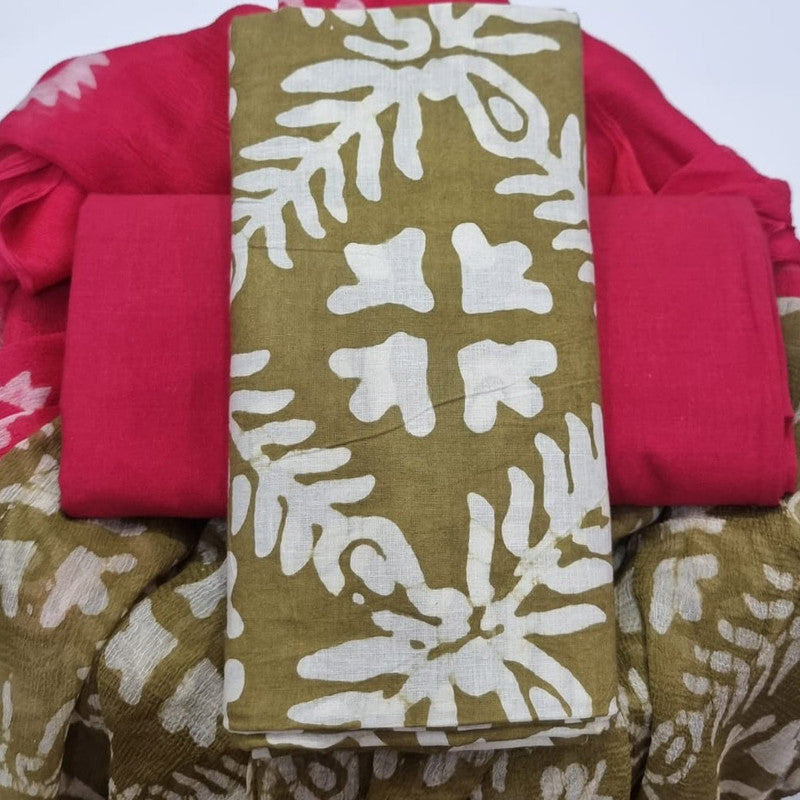 Cotton Suit with Chiffon Dupatta ( CD0606 )