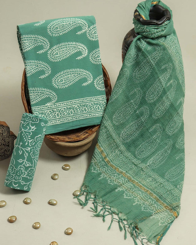 Cotton Suit Set with Kota Doria Dupatta ( CD0302 )