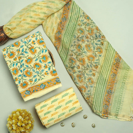 Cotton Suit Set with Kota Doria Dupatta ( CD0312 )