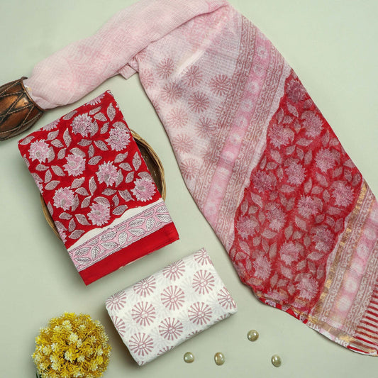 Cotton Suit Set with Kota Doria Dupatta ( CD0312 )