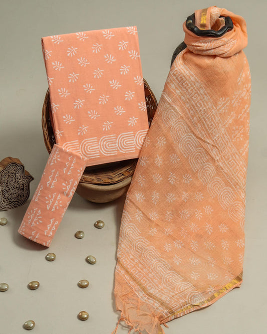 Cotton Suit Set with Kota Doria Dupatta ( CD0305 )