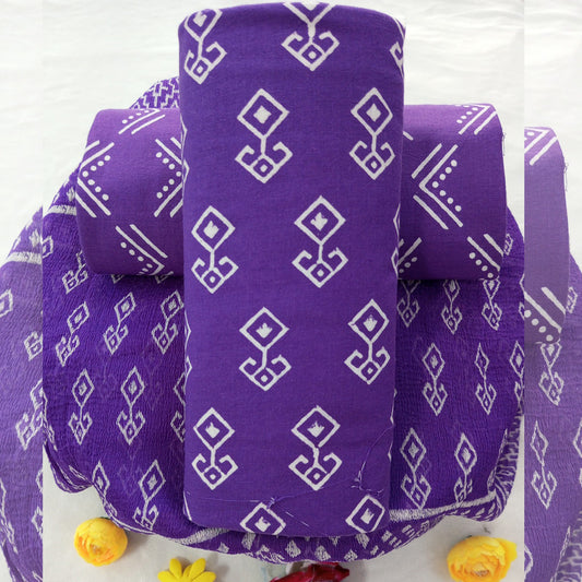 Cotton Suit with Chiffon Dupatta ( CD0606 )