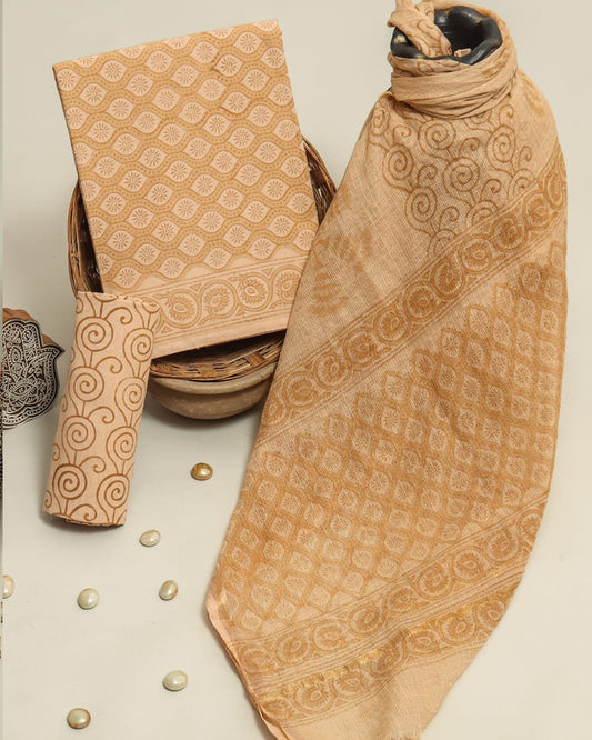 Cotton Suit Set with Kota Doria Dupatta ( CD0307 )