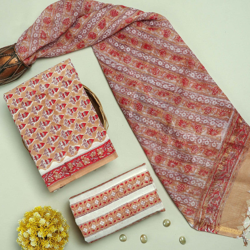 Cotton Suit Set with Kota Doria Dupatta ( CD0312 )