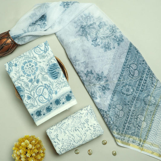 Cotton Suit Set with Kota Doria Dupatta ( CD0312 )