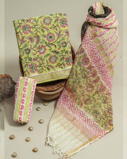 Cotton Suit Set with Kota Doria Dupatta ( CD0311 )