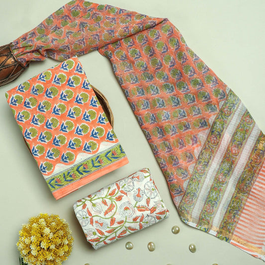 Cotton Suit Set with Kota Doria Dupatta ( CD0312 )