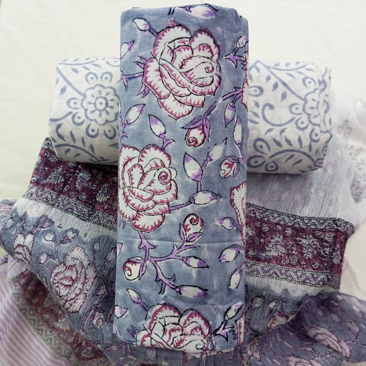 Cotton Suit with Chiffon Dupatta ( CD2901 )