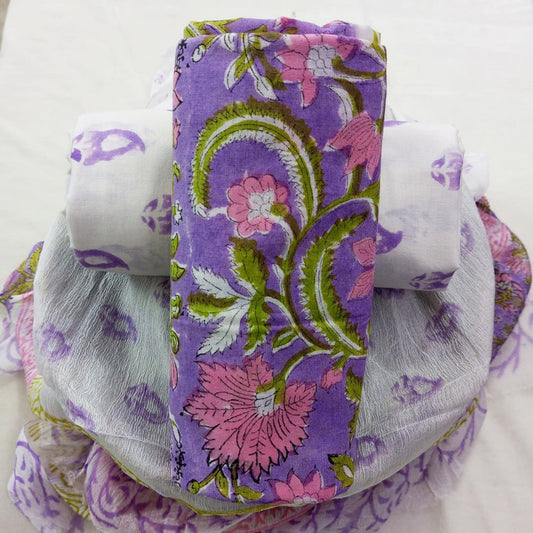 Cotton Suit with Chiffon Dupatta ( CD2904 )