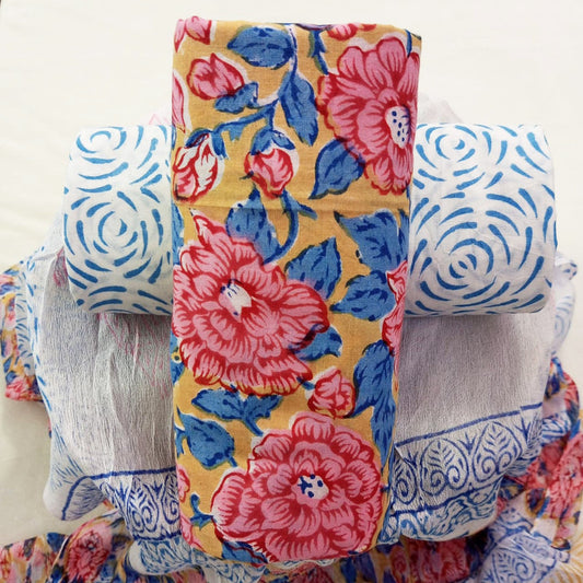 Cotton Suit with Chiffon Dupatta ( CD2921 )