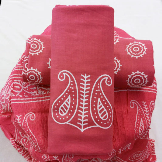 Cotton Suit with Chiffon Dupatta ( CD2924 )