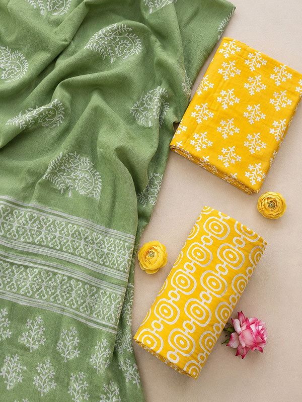 Cotton Suit Set with Cotton Dupatta ( CTJ2004)