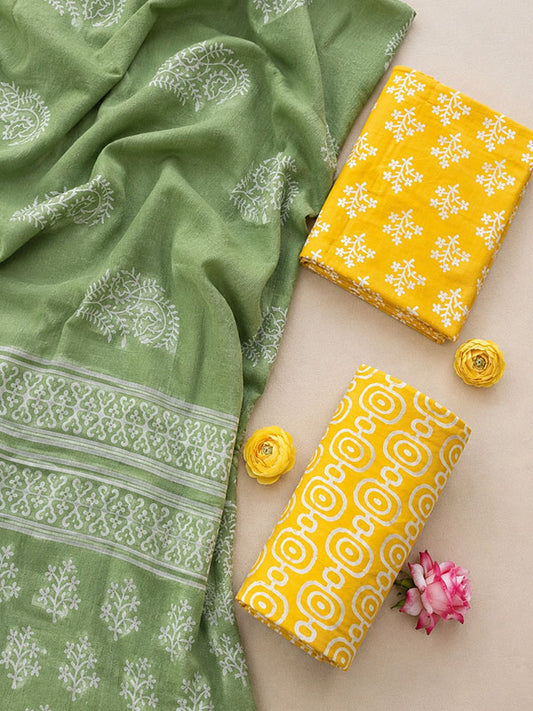 Cotton Suit Set with Cotton Dupatta ( CTJ2004)