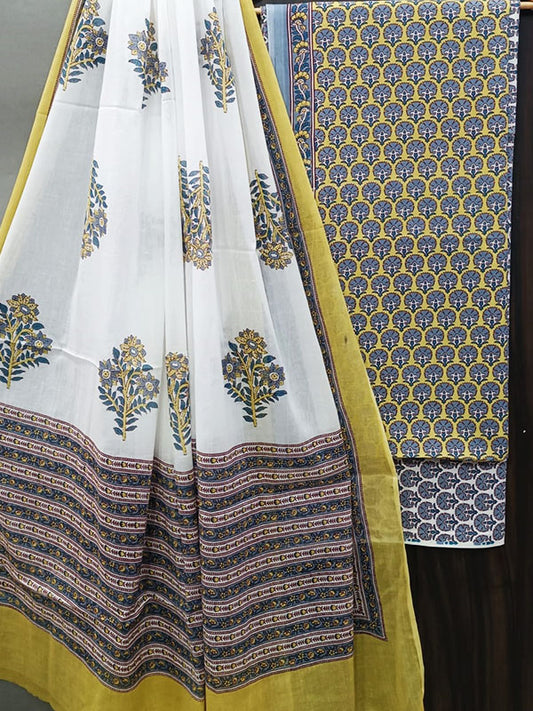 Cotton Suit Set with Cotton Dupatta ( CT5523)
