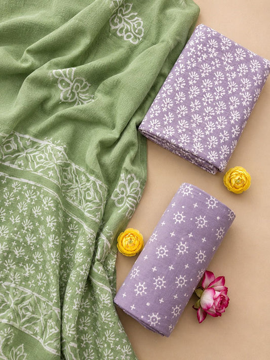 Cotton Suit Set with Cotton Dupatta ( CTJ2007)