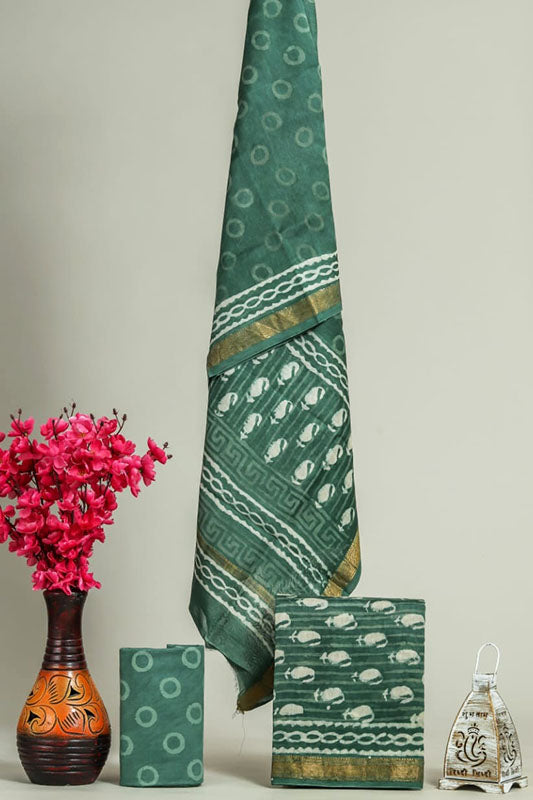 Premium Print Maheswari silk suit Set ( MH200303)