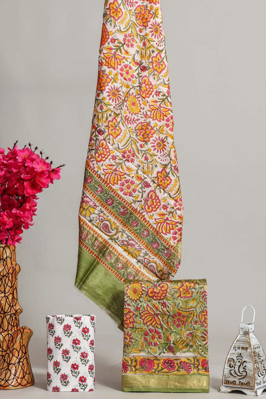 Premium Print Maheswari silk suit Set ( MH200304)